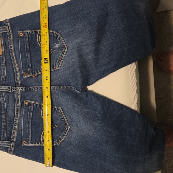 Levi's 524 Too Superlow Distressed Jeans 9M W29 L32 - Picture 13 of 14